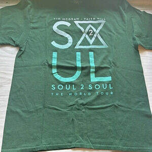 2017 tim mcgraw faith hill the world tour concert tshirt green lg soul 2 soul